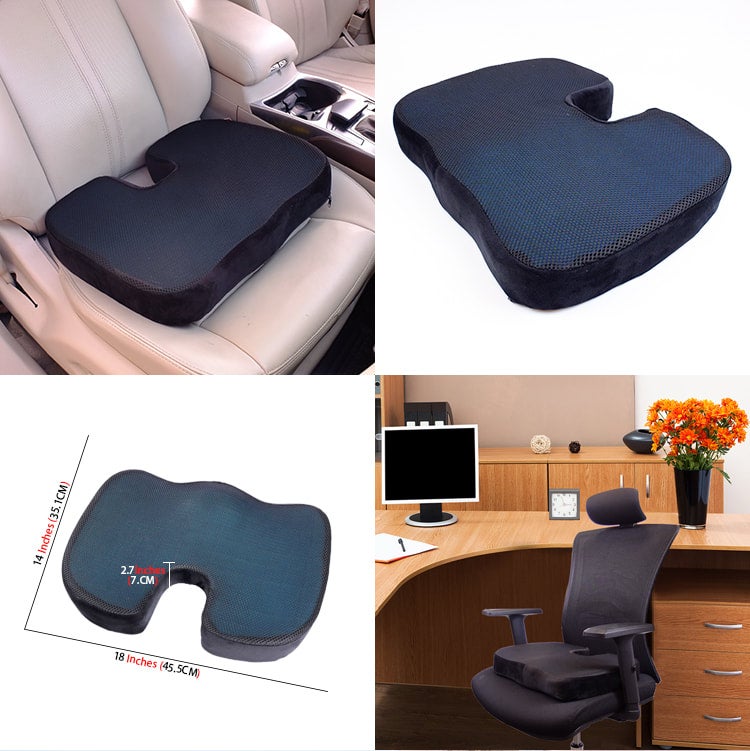Memory Foam Gel Seat Cushion for Office Chair, Comfort Car Chair